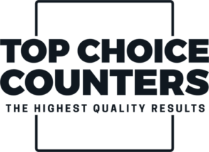 Top Choice Counters Black White Logo